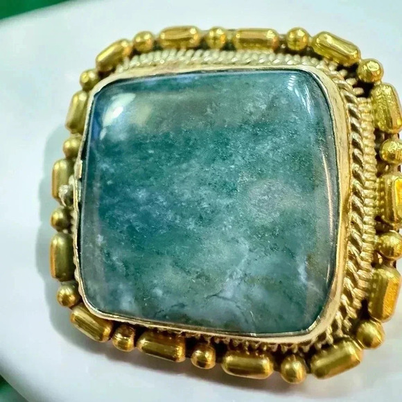 Handmade Moss Agate Pendant - Picture 6 of 9